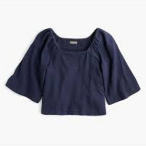 J. Crew Point Sur Square Neck Top -Textured Crepe